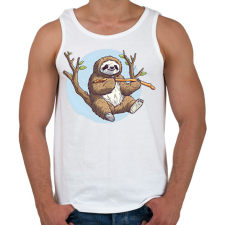 PRINTFASHION Lajhár a fán - Férfi atléta - Fehér atléta, trikó