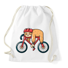 PRINTFASHION Lajhár biciklis - Sportzsák, Tornazsák - Fehér tornazsák
