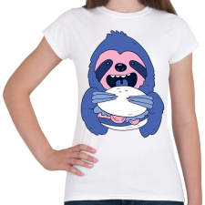 PRINTFASHION Lajhár burgerrel - Női póló - Fehér női póló