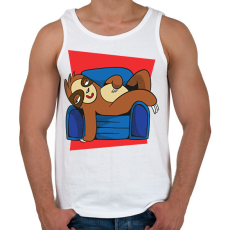 PRINTFASHION Lajhár - Férfi atléta - Fehér