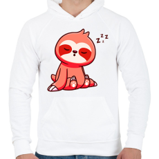 PRINTFASHION Lajhár  - Férfi kapucnis pulóver - Fehér