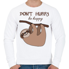 PRINTFASHION Lajhár  - Férfi pulóver - Fehér