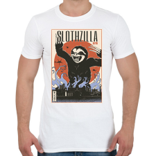 PRINTFASHION Lajhár godzilla - Férfi póló - Fehér férfi póló