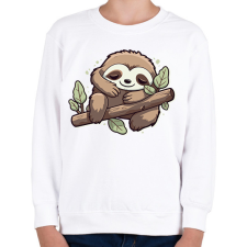 PRINTFASHION Lajhár  - Gyerek pulóver - Fehér gyerek pulóver, kardigán