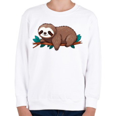 PRINTFASHION Lajhár - Gyerek pulóver - Fehér