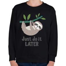 PRINTFASHION Lajhár  - Gyerek pulóver - Fekete