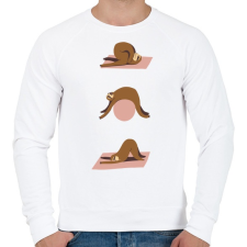 PRINTFASHION Lajhár jóga - Férfi pulóver - Fehér férfi pulóver, kardigán