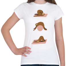 PRINTFASHION Lajhár jóga - Női póló - Fehér