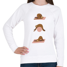 PRINTFASHION Lajhár jóga - Női pulóver - Fehér