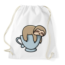 PRINTFASHION Lajhár kávézik  - Sportzsák, Tornazsák - Fehér tornazsák