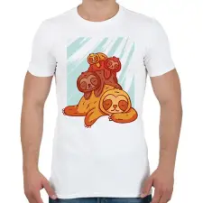 PRINTFASHION Lajhár kupac - Férfi póló - Fehér férfi póló