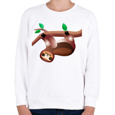 PRINTFASHION Lajhár mászik  - Gyerek pulóver - Fehér gyerek pulóver, kardigán