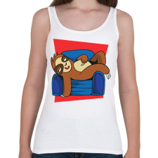 PRINTFASHION Lajhár - Női atléta - Fehér női trikó