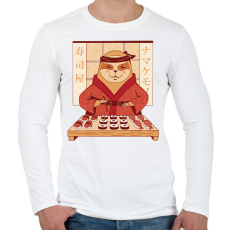 PRINTFASHION Lajhár sushival - Férfi hosszú ujjú póló - Fehér