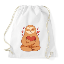 PRINTFASHION Lajhár szívvel - Sportzsák, Tornazsák - Fehér tornazsák