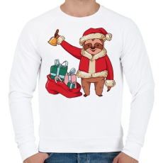 PRINTFASHION Lajhár télapó - Férfi pulóver - Fehér