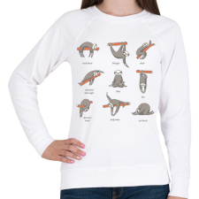 PRINTFASHION Lajháros jóga - Női pulóver - Fehér női pulóver, kardigán