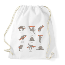 PRINTFASHION Lajháros jóga - Sportzsák, Tornazsák - Fehér tornazsák