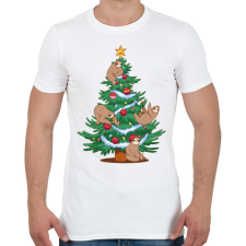 PRINTFASHION Lajháros Karácsonyfa - Férfi póló - Fehér férfi póló