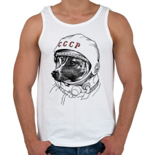 PRINTFASHION Lajka - Férfi atléta - Fehér atléta, trikó