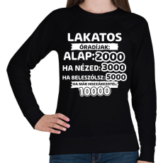 PRINTFASHION Lakatos óradíjak - Női pulóver - Fekete