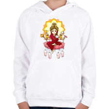 PRINTFASHION lakshmi03 - Gyerek kapucnis pulóver - Fehér gyerek pulóver, kardigán