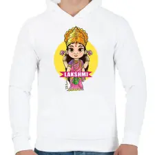 PRINTFASHION lakshmi06 - Férfi kapucnis pulóver - Fehér férfi pulóver, kardigán