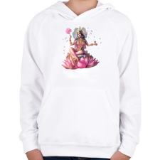 PRINTFASHION lakshmi08 - Gyerek kapucnis pulóver - Fehér gyerek pulóver, kardigán