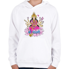 PRINTFASHION lakshmi - Gyerek kapucnis pulóver - Fehér gyerek pulóver, kardigán