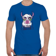 PRINTFASHION Láma - no problama - Férfi póló - Királykék