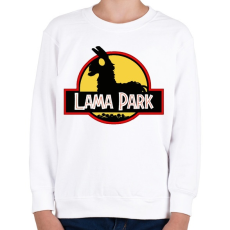 PRINTFASHION Lama Park - Gyerek pulóver - Fehér