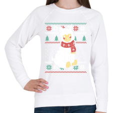 PRINTFASHION Lámás csúnya pulcsi - Női pulóver - Fehér női pulóver, kardigán