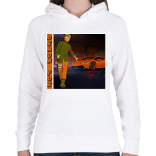 PRINTFASHION Lambo Naruto - Női kapucnis pulóver - Fehér női pulóver, kardigán