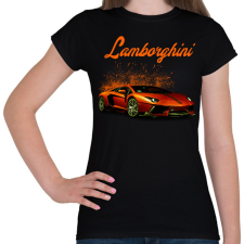 PRINTFASHION lamborghini - Női póló - Fekete női póló