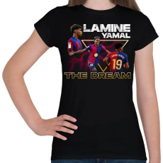 PRINTFASHION lamine yamal - Női póló - Fekete