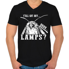 PRINTFASHION Lamps? - Férfi V-nyakú póló - Fekete