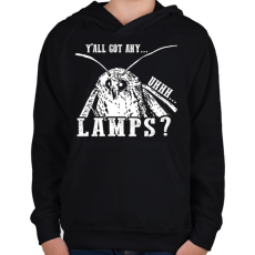 PRINTFASHION Lamps? - Gyerek kapucnis pulóver - Fekete