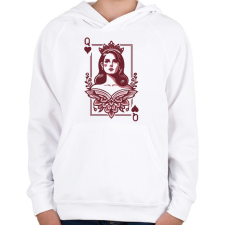 PRINTFASHION Lana Del Rey - Gyerek kapucnis pulóver - Fehér gyerek pulóver, kardigán