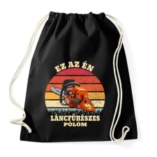PRINTFASHION Láncfűrész / Favágó - Sportzsák, Tornazsák - Fekete tornazsák