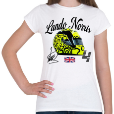 PRINTFASHION Lando-Norris-sisak - Női póló - Fehér