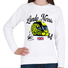 PRINTFASHION Lando-Norris-sisak - Női pulóver - Fehér női pulóver, kardigán