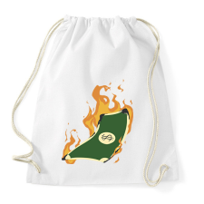 PRINTFASHION Lángoló pénz - Sportzsák, Tornazsák - Fehér tornazsák