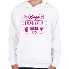 PRINTFASHION Lánnybúcsú - Névvel - Gyerek kapucnis pulóver - Fehér gyerek pulóver, kardigán