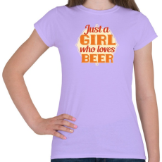 PRINTFASHION Lány aki szereti a sört - Girl loves beer - Női póló - Viola