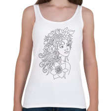 PRINTFASHION Lány - Női atléta - Fehér női trikó