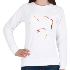 PRINTFASHION Lány nyuszival - Női pulóver - Fehér női pulóver, kardigán