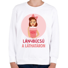PRINTFASHION Lánybúcsú a láthatáron - Gyerek pulóver - Fehér