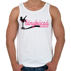 PRINTFASHION Lánybúcsú alakulat - Férfi atléta - Fehér