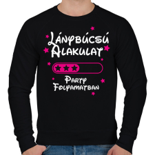 PRINTFASHION Lánybúcsú alakulat Party folyamatban - Férfi pulóver - Fekete férfi pulóver, kardigán
