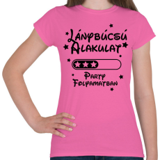 PRINTFASHION Lánybúcsú alakulat Party folyamatban - Női póló - Rózsaszín
